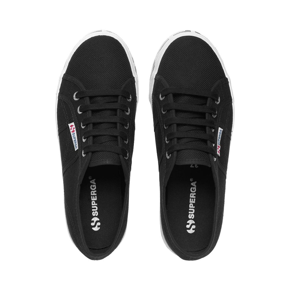 Superga 2790 Cotw Outsole Lettering Black Platform Sneakers - Women's Sneakers USA | US4061148